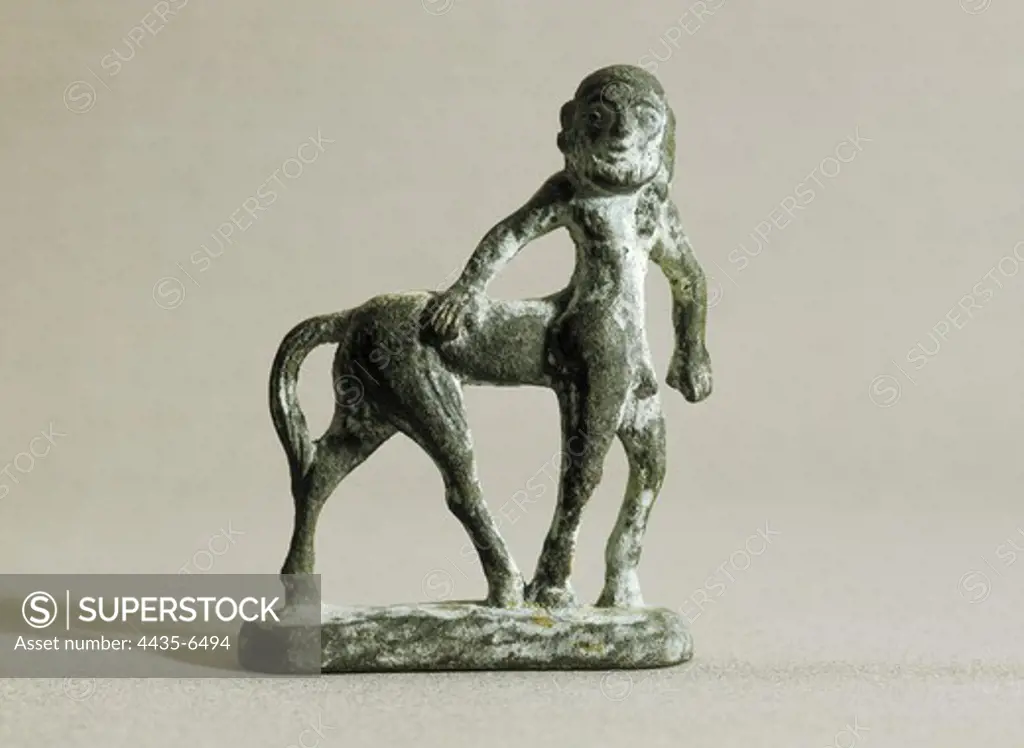 Centaur. 6th c. - 4th c. BC. Iberian art. Sculpture on bronze. Private Collection. Proc: SPAIN. ANDALUSIA.