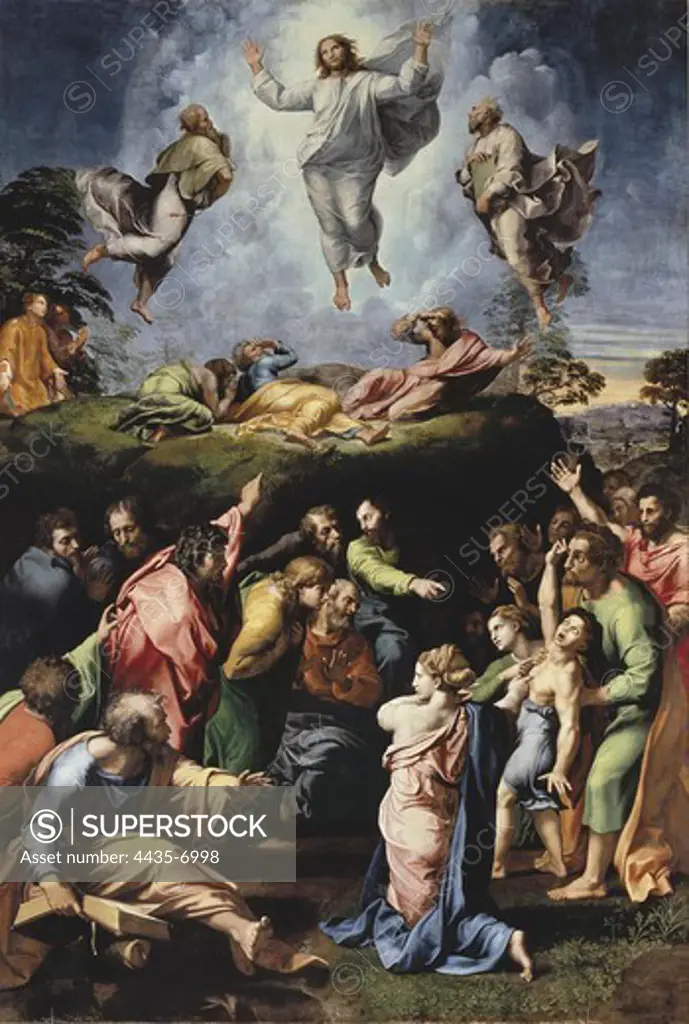 Raphael (1483-1520). Transfiguration. 1517 - 1520. Renaissance art. Cinquecento. Fresco. VATICAN CITY. Vatican Museums.