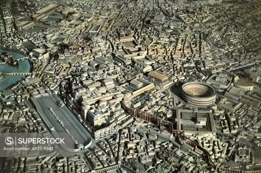 Roman Empire (4th c. AD). Scale model of the city of Rome.