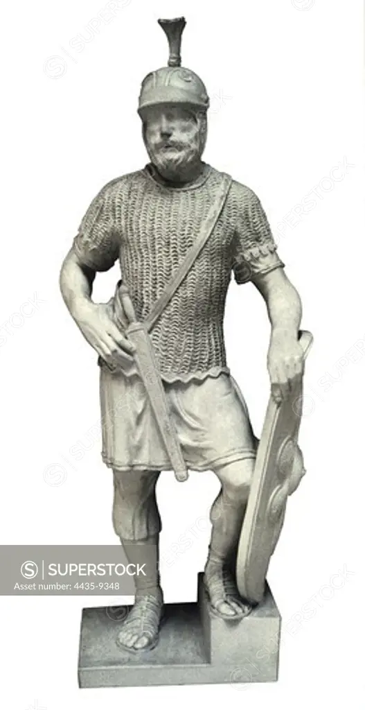 Roma (2nd c.). Imperial Age. Roman legionary. Sculpture.