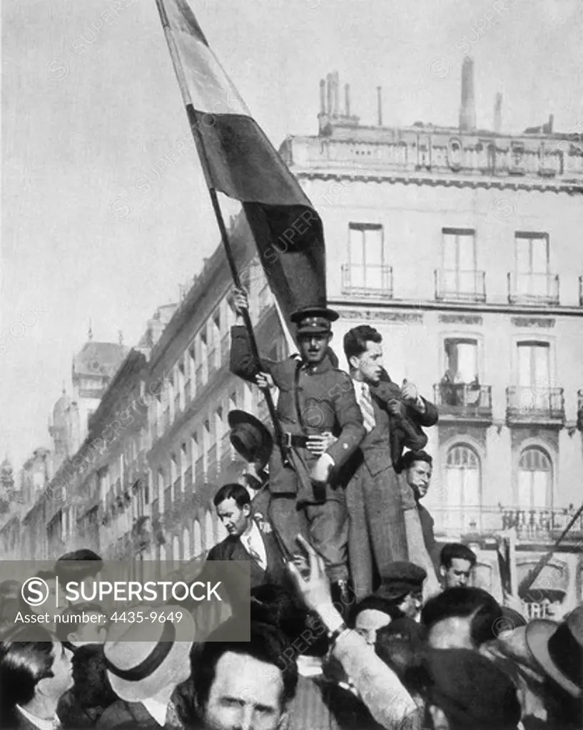 SPAIN. Madrid. Spain. Second Republic (1931-1936). Proclamation of the Republic in Madrid (14th April).