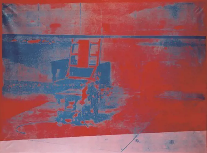 WARHOL, Andy (1930-1987). Electric Chair. 1967. Silkscreen on canvas, acrylic and enamel. Pop Art. Mixed technic. FRANCE. LE-DE-FRANCE. Paris. Centre national d'art et de culture Georges Pompidou (Georges Pompidou National Art and Culture Centre).