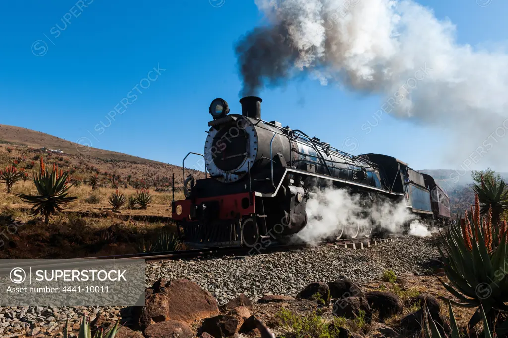 Steam train near Creighton. KwaZulu Natal Midlands. South Africa