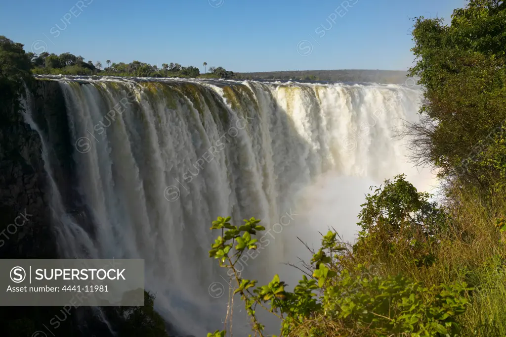 View of the Victoria Falls. Zimbabwe
