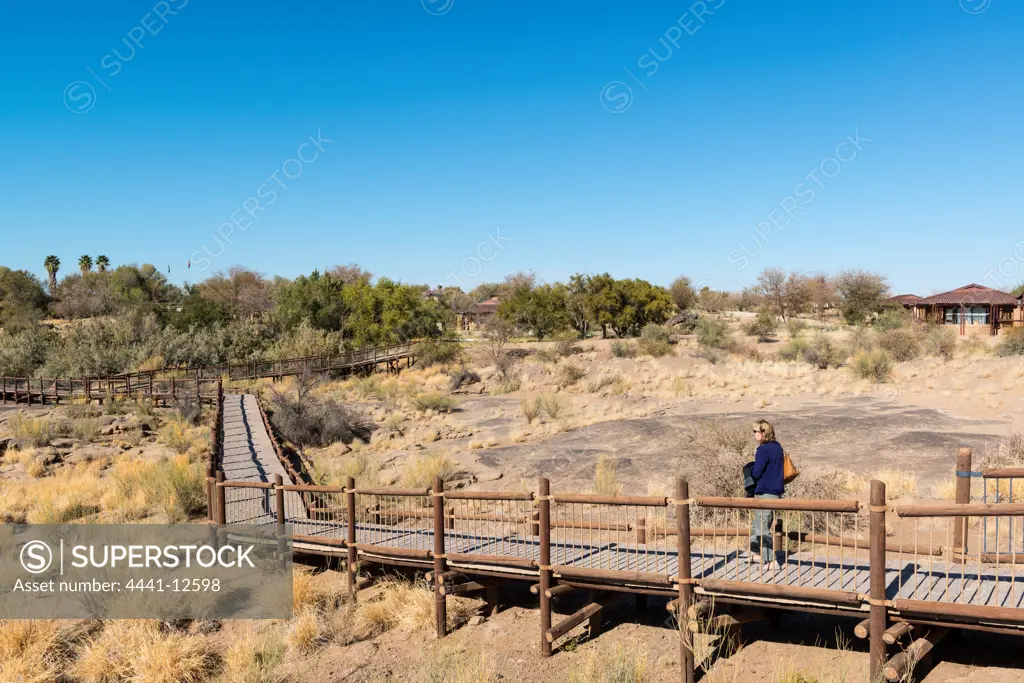 Board walks at Augrabies National Park. Northern Cape. South Africa.