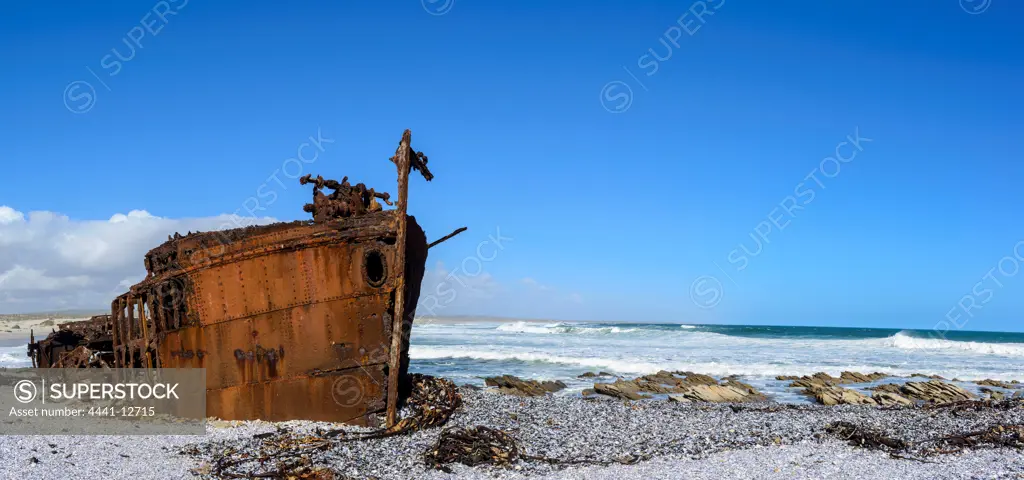 (Ship) Wreck of the Border. Near Kleinzee (Kleinsee). Namaqualand. Northern Cape. South Africa.