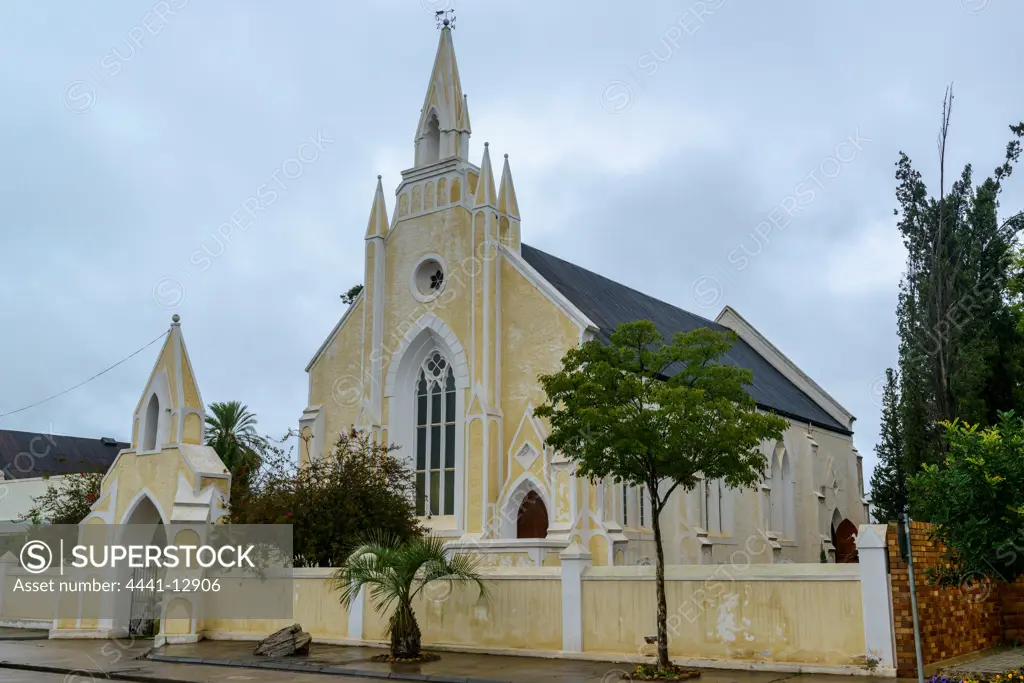 The old Nederduitse Gereformeerde Kerk (Dutch Reformed Church, abbreviated NGK) Clan William. Western Cape. South Africa