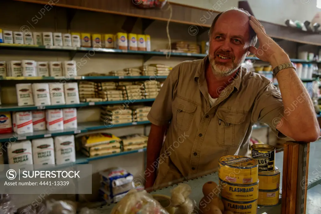 Heinz Dedekind, owner of the Elandskraal Store, Elandskraal. KwaZulu Natal. South Africa