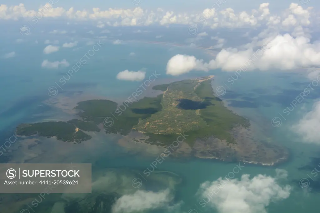 Aerial view of Kwale Island. Tanzania