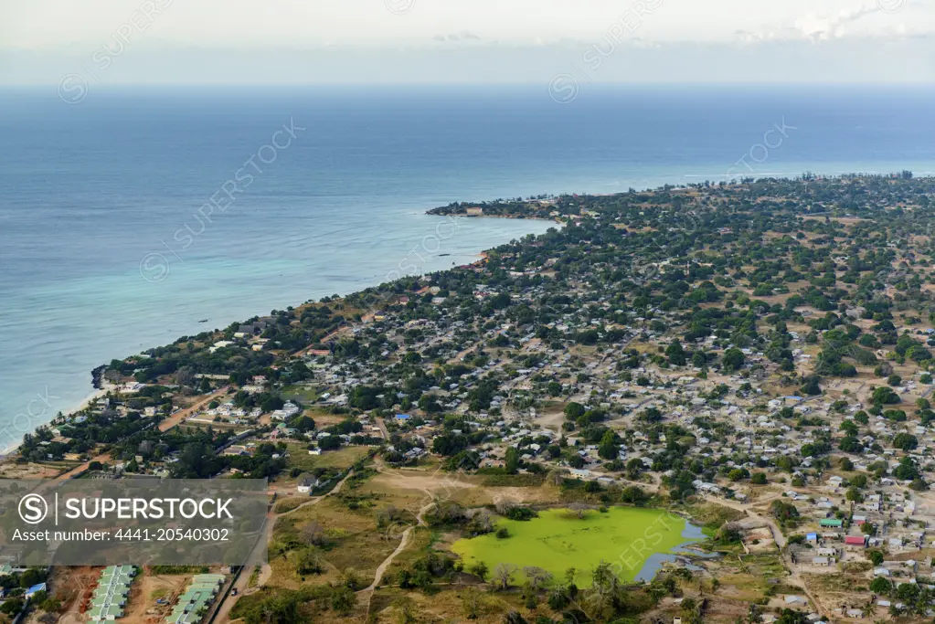 Areial view of Pemba. Mozambique.