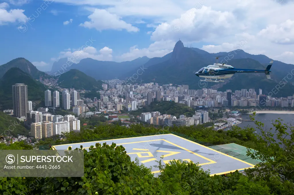 Helicopter tours at Ucra Hill. Rio de Janeiro. Brazil