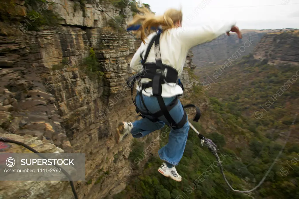 Bungy jumping at Oribi Gorge Nature Reserve. South Coast. KwaZulu-Natal. South Africa.