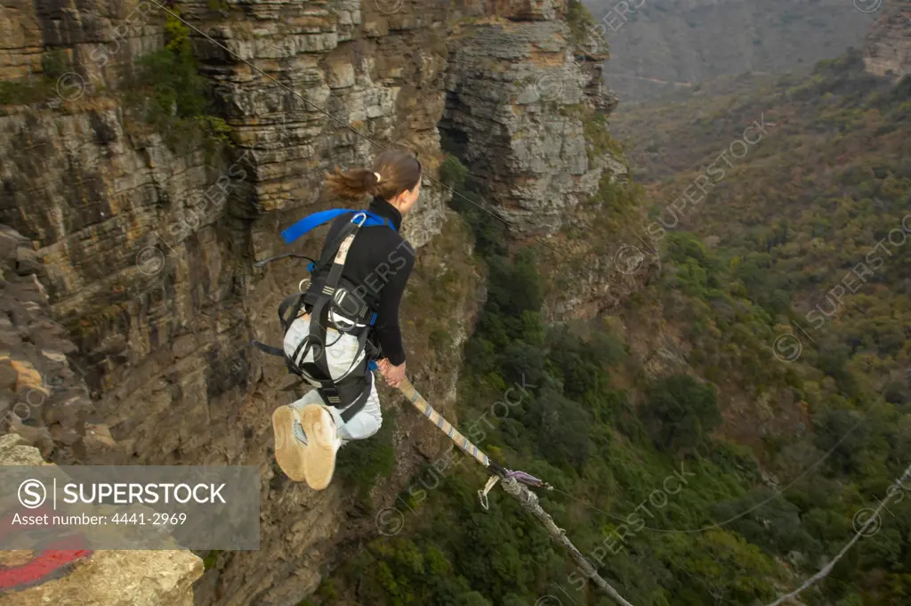 Bungy jumping at Oribi Gorge Nature Reserve. South Coast. KwaZulu-Natal. South Africa.