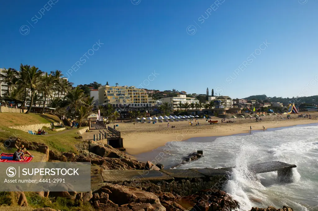 Beach scene. Margate. South Coast. KwaZulu-Natal. South Africa.