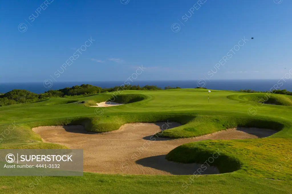 View of Phezula Golf Course. Knysna. Garden Route. Western Cape, South Africa.