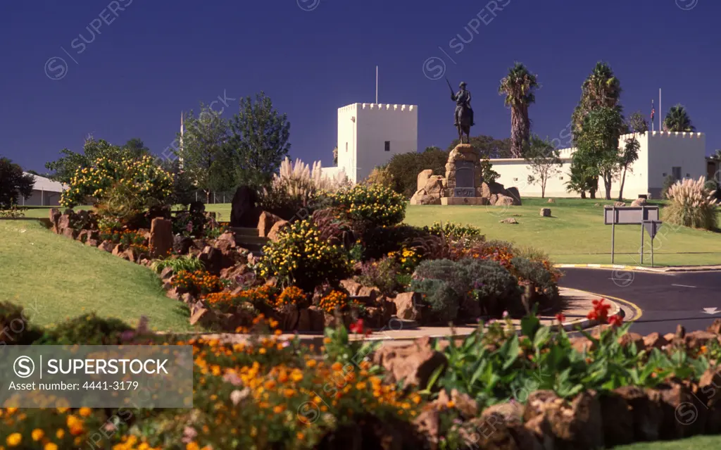 The Rieter-Denkmal Memorial ( Horse ) and Museum  fort Windhoek Namibia.