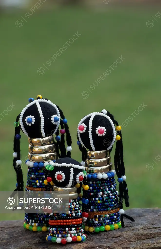 Ndebele Dolls. Made by Ndebele women Botshabelo Historical Village. Mpumalanga. South Africa