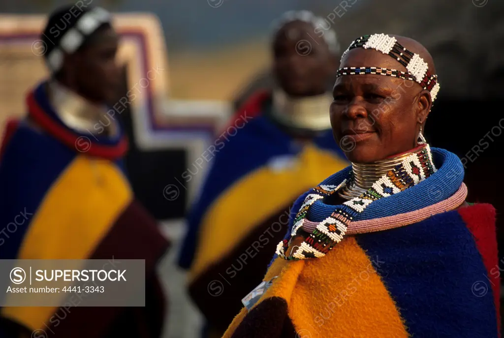 Ndebele woman. Portrait. Botshabelo Historical village. Mpumalanga. South Africa
