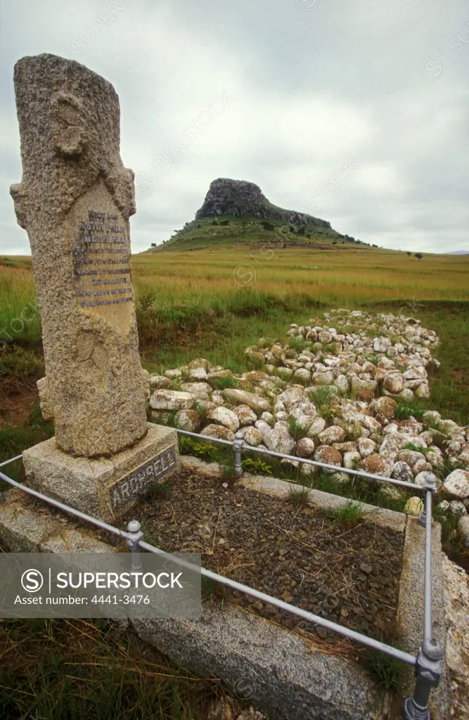 Isandlwana Battlefield. Graves and monuments. Nqutu. KwaZulu Natal, South Africa.