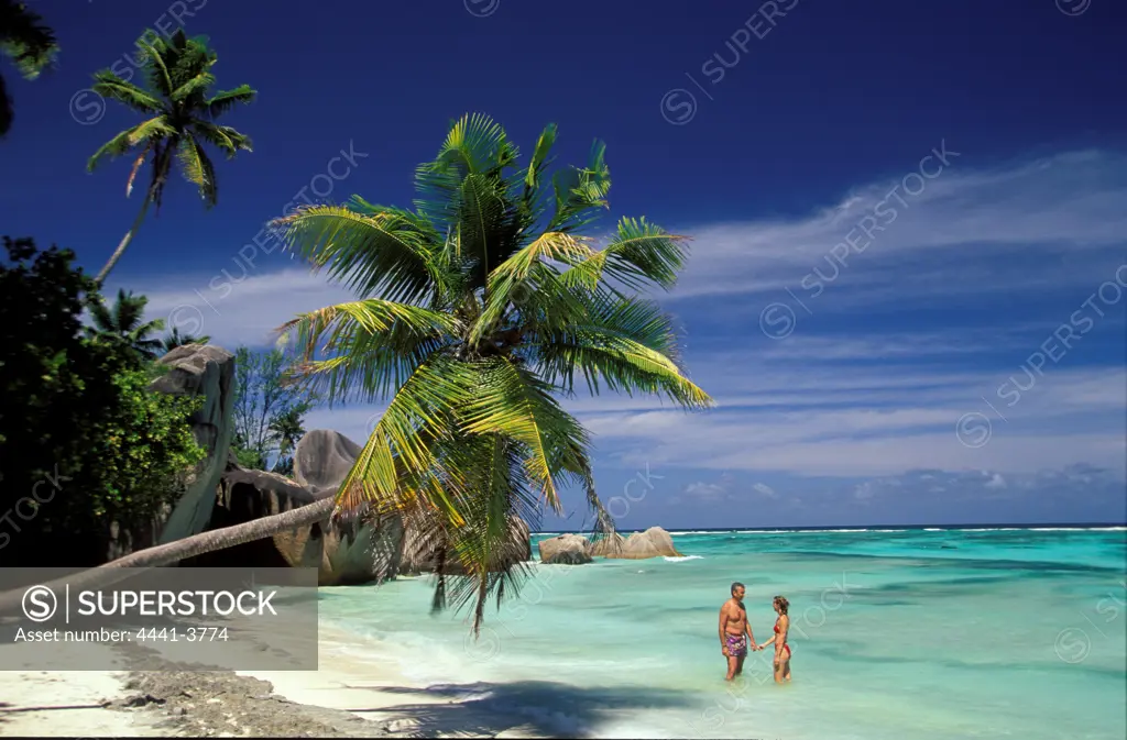 Tropical Beach. Anse Sourse D'Argent. La Digue. Seychelles