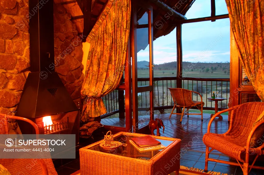 Guest accommodation. Tshukudu Lodge. Pilansberg Game Reserve. North West Province. South Africa.