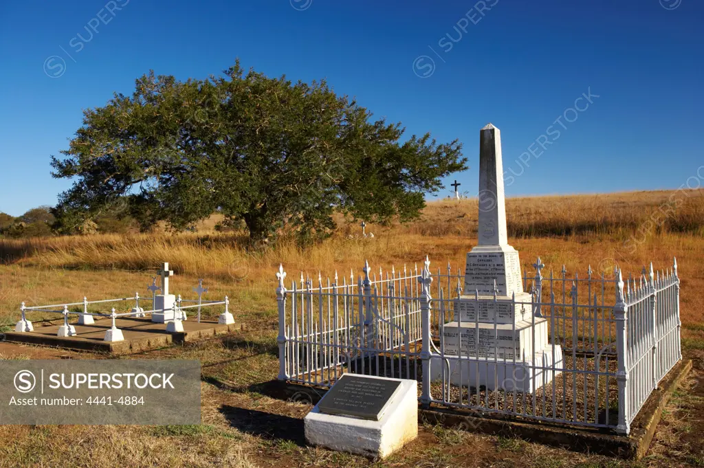 Clouston Garden of Remembrance for slain British soldiers during the Anglo Boer War. Near Colenso. kwaZulu-Natal. South Africa