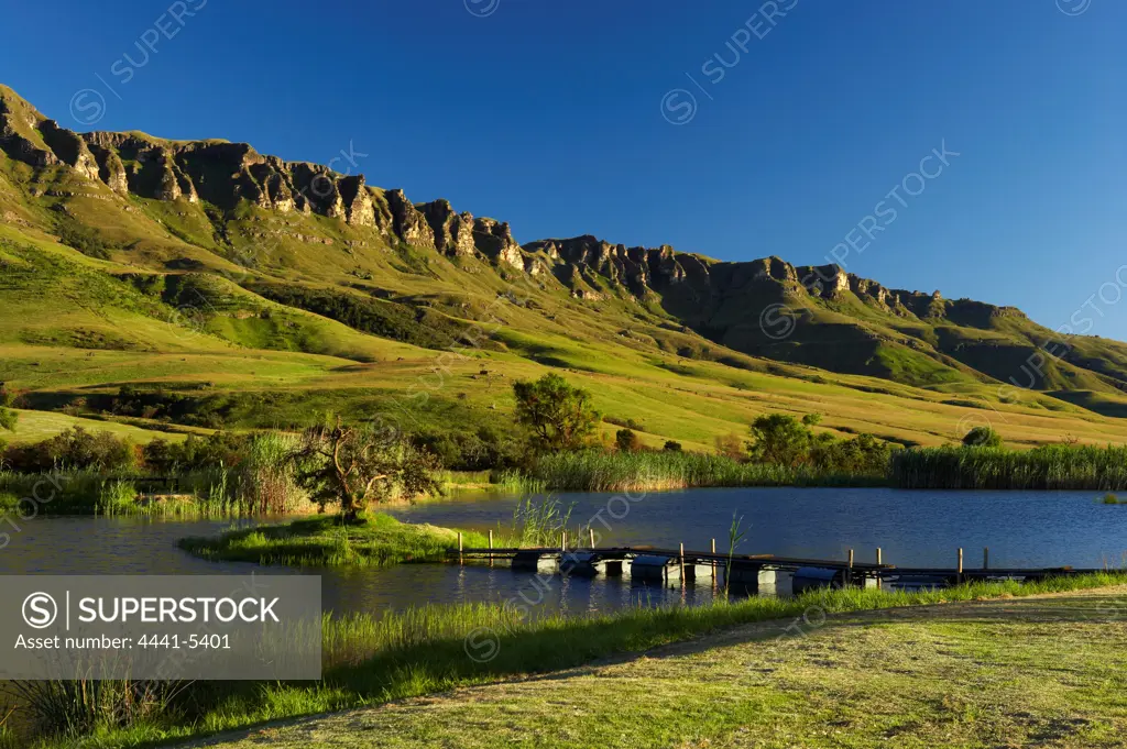Trout dam at Kamberg. Ukhahlamba Drakensberg Park. KwaZulu Natal. South Africa
