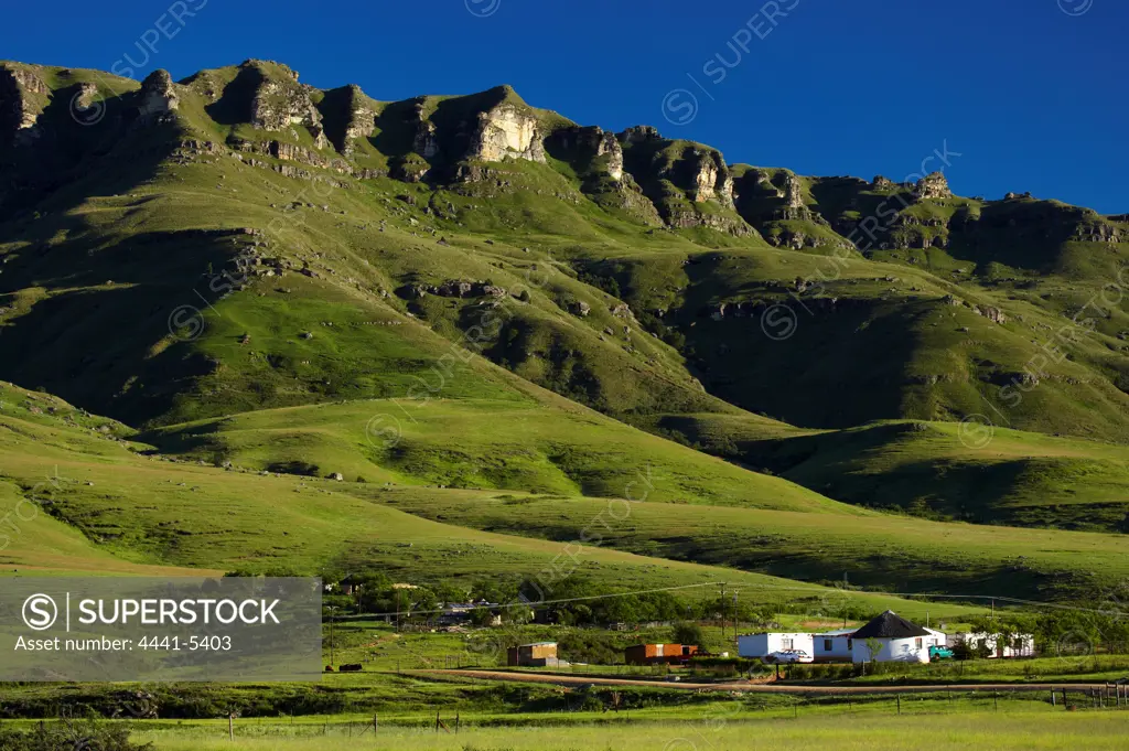 Rural scene near Kamberg. Ukhahlamba Drakensberg Park. KwaZulu Natal. South Africa