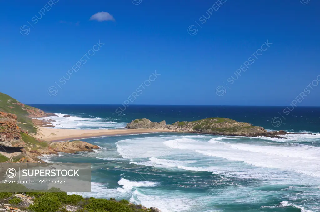View of Robbeberg. Plettenberg Bay. Garden Route. Western Cape. South Africa.