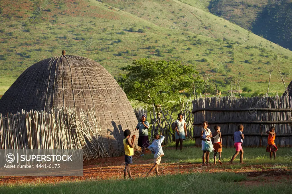 Swazi children. Ebutsini Cultural Village. Near Barbeton. Mpumalanga. South Africa.