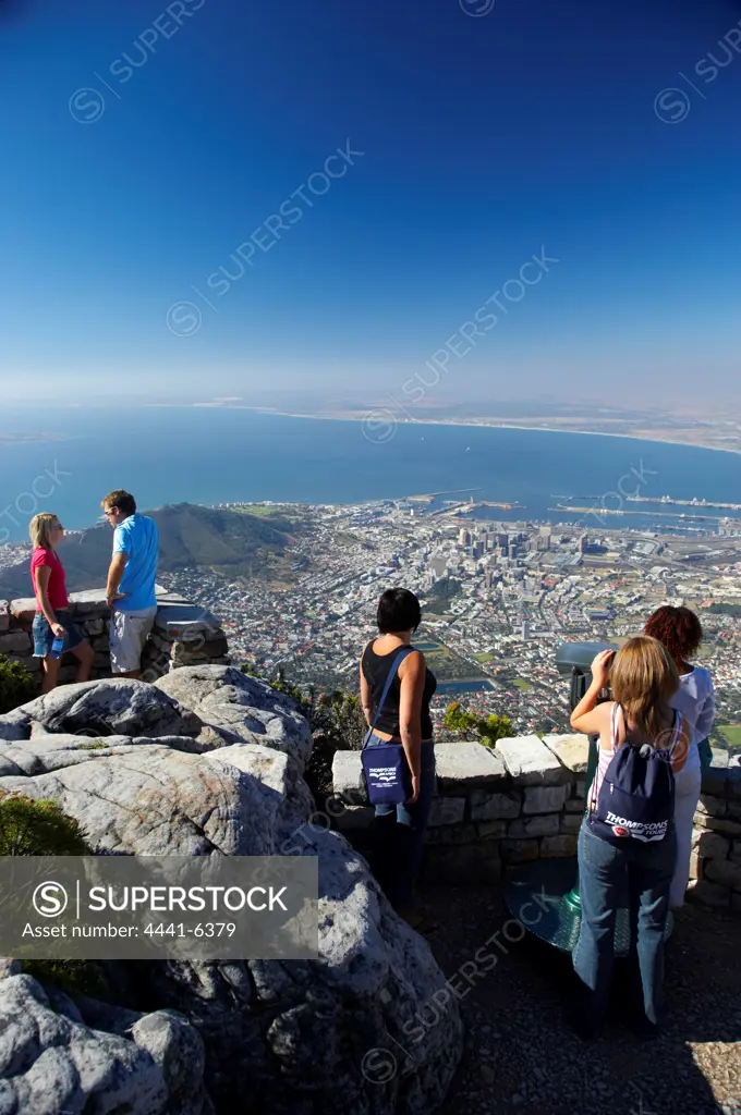 View from the top of Table Mountain. Cape Town. Western Cape. South Africa