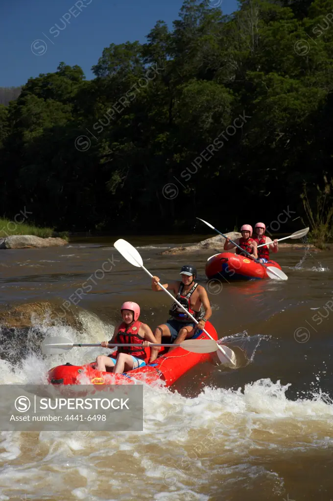 River rafting on Sabi River. Hazyview. Mpumalanga. South Africa.
