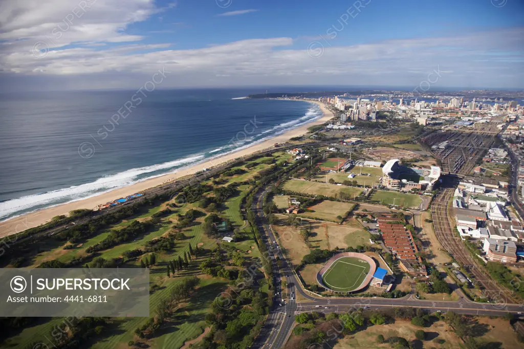 Aerial view of ABSA stadium. Durban. KwaZulu Natal. South Africa