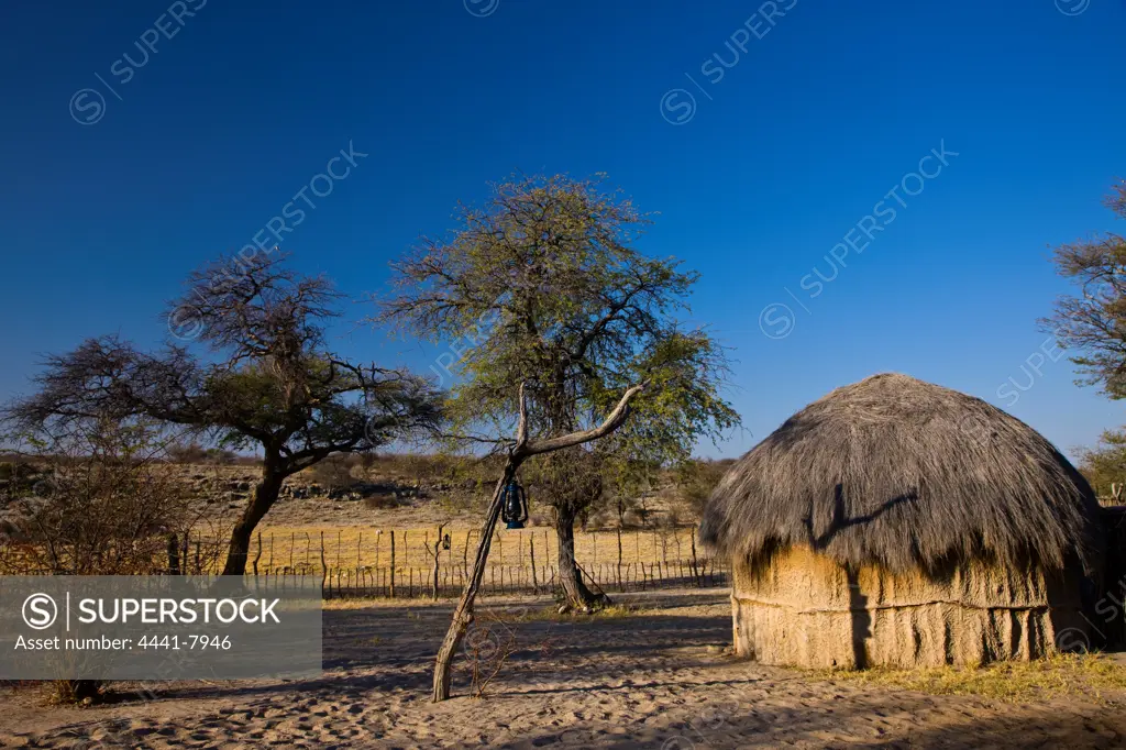 Bushman camp. Ghanzi.  Botswana
