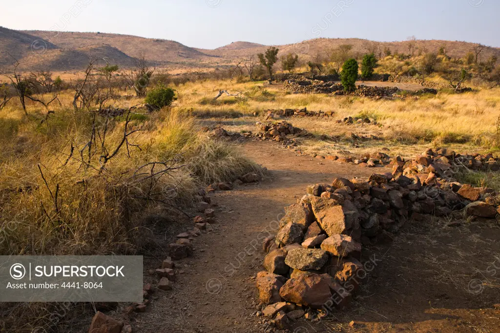 Stone Age site. Pilanesberg Game Reserve. North West Province. South Africa