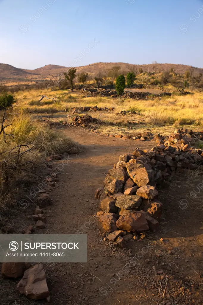 Stone Age site. Pilanesberg Game Reserve. North West Province. South Africa
