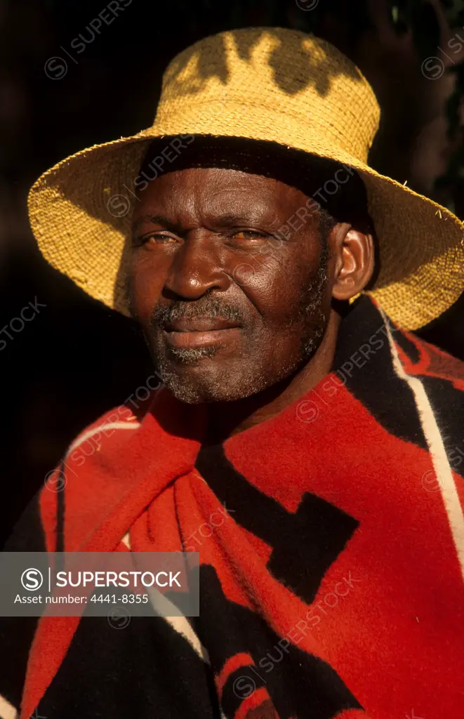 Basotho Man. Portrait. Basotho Cultural Village. Qwa-Qwa. South Africa