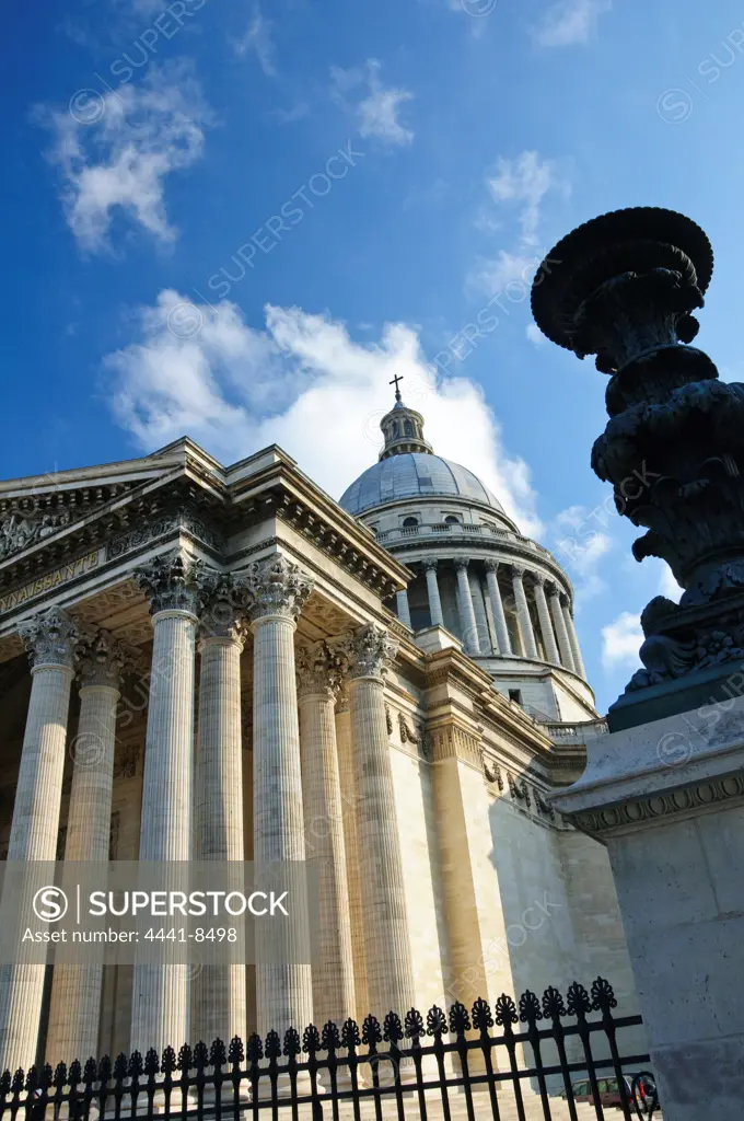 The PanthŽon is a neo-Classical church in the Latin Quarter of Paris. It was originally an abbey dedicated to St. Genevieve (the patron saint of Paris), but now functions primarily as a burial place for famous French heroes. Paris. France