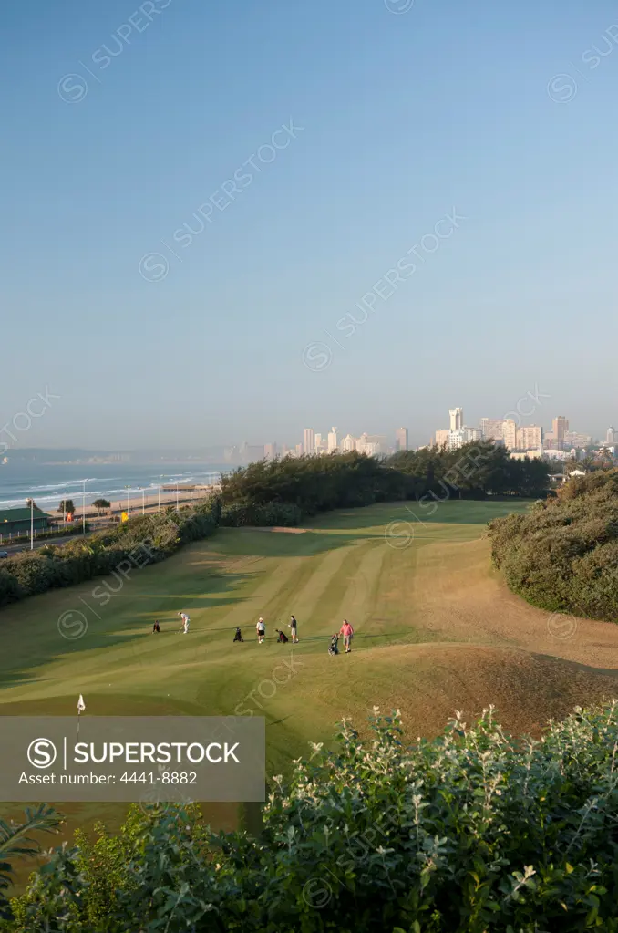 City Skyline from Durban Country Club golf course. Durban. KwaZulu Natal. South Africa.