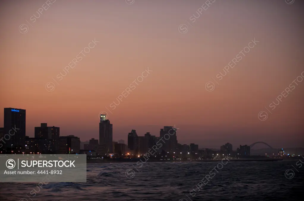 View of Durban skyline from the Point Development. Durban. KwaZulu Natal. South Africa.