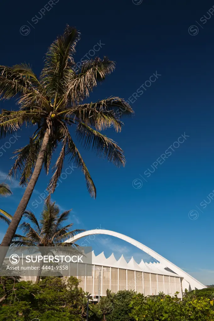 Moses Mabhida Stadium viewed from the Durban Country Club Golf Course. Durban. KwaZulu Natal. South Africa.
