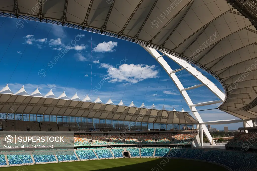 The Moses Mabhida Stadium interior. Durban. KwaZulu Natal. South Africa.