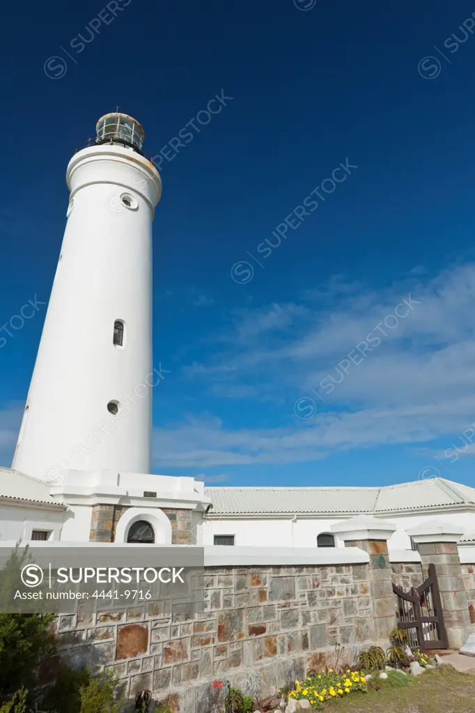 Cape St Francis Lighthouse also called Seal Point Lighthouse lies about 90 km west of Port Elizabeth in the Eastern Province of South Africa. The reefs at Seal Point stretch more than a kilometre out to the sea and are a hazard to shipping.