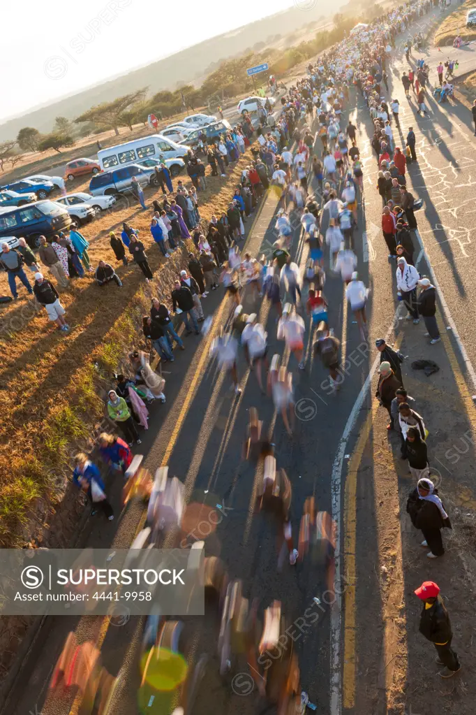 Comrades Marathon between Pietermaritzburg and Durban. KwaZulu Natal. South Africa