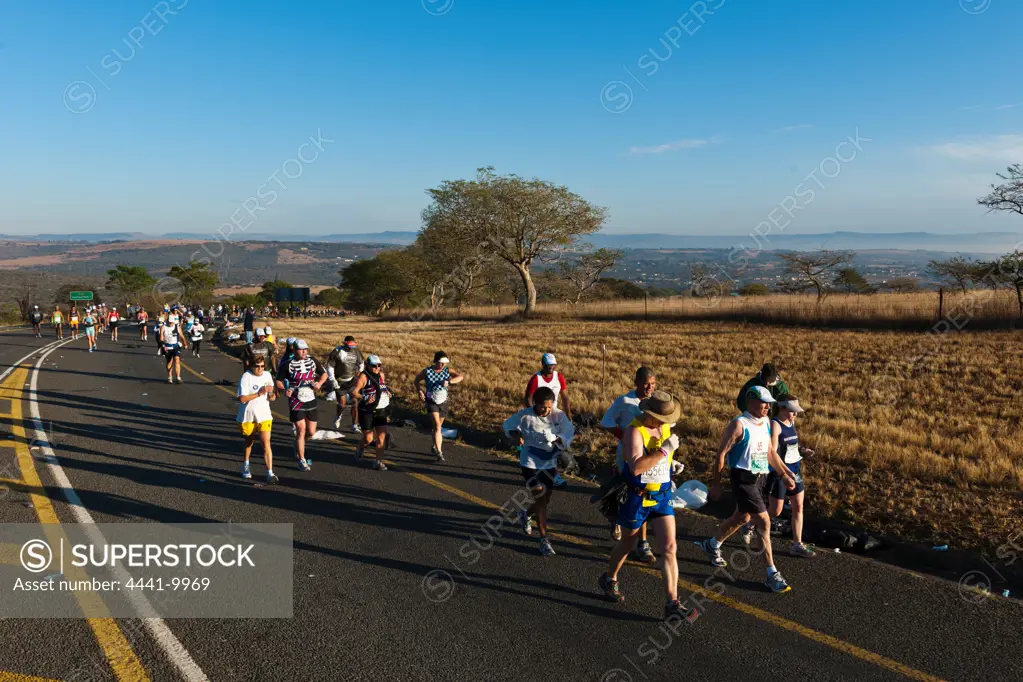 Comrades Marathon between Pietermaritzburg and Durban. KwaZulu Natal. South Africa
