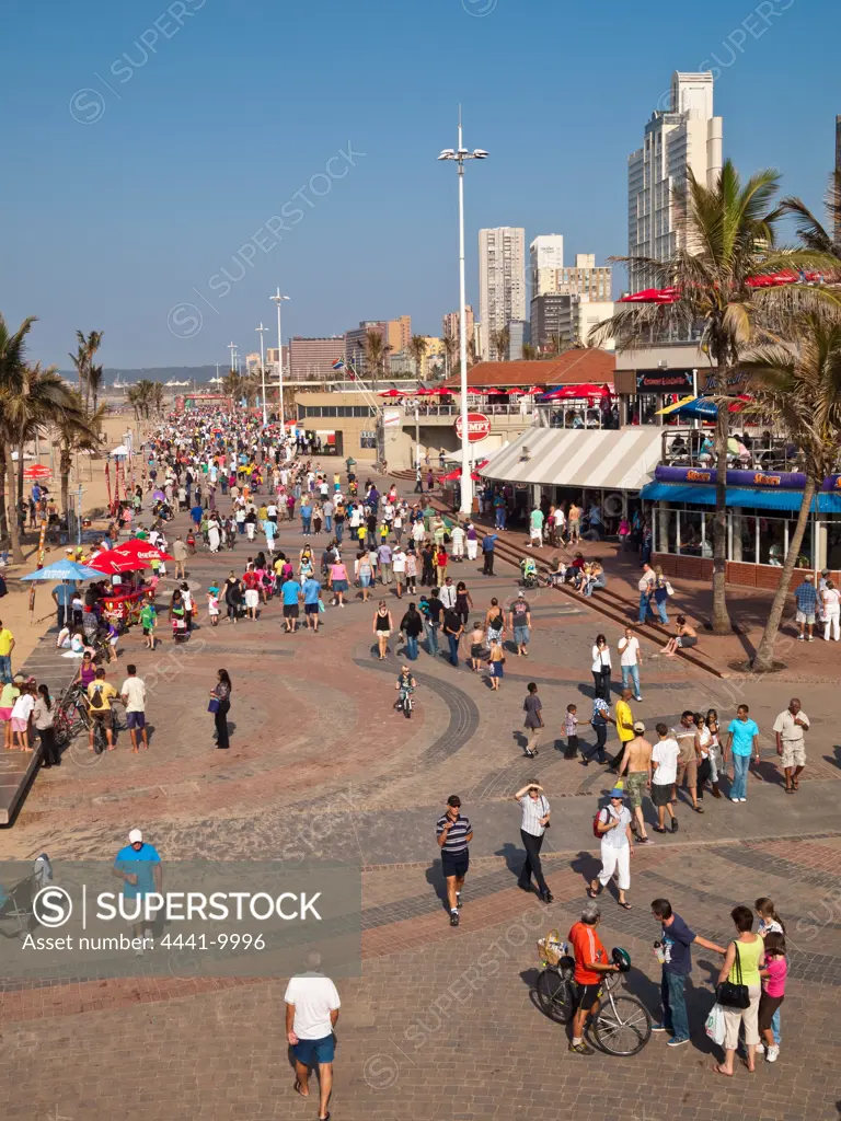 Beachfront scene during the 2010 Soccer World Cup. Durban. KwaZulu Natal. South Africa