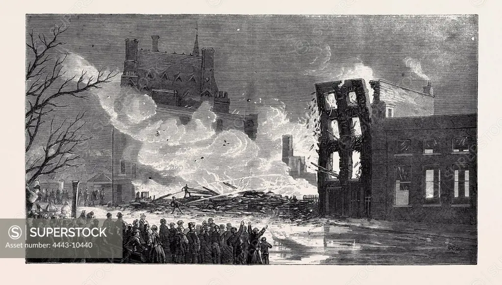 SCENE OF THE FIRE, 1870