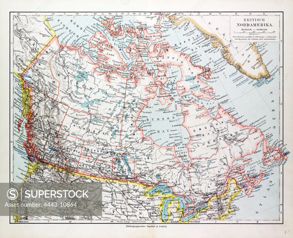 MAP OF CANADA, 1899