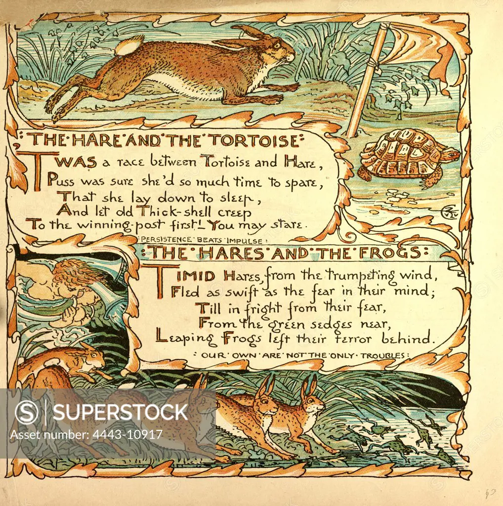THE HARE AND THE TORTOISE; THE HARES AND THE FROGS