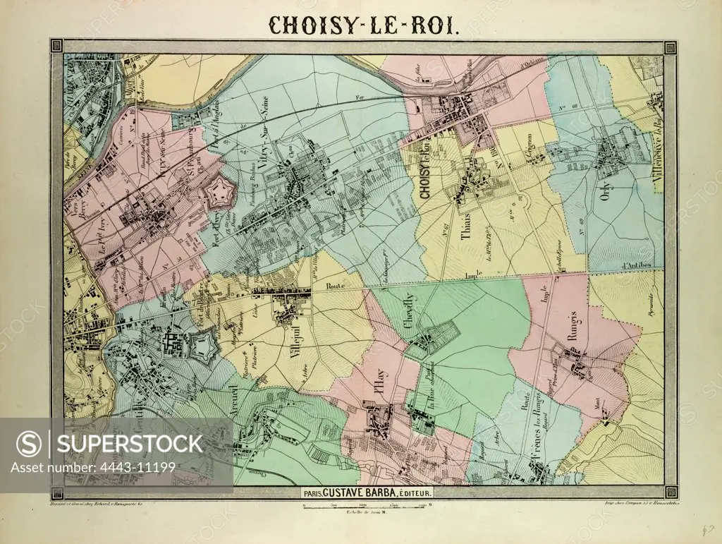 MAP OF CHOISY-LE-ROI, FRANCE